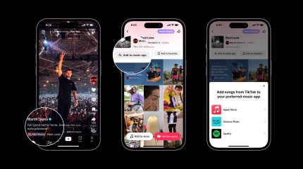 TikTok’s newest feature lets you save favorite songs directly to Spotify, Apple Music and Amazon Music