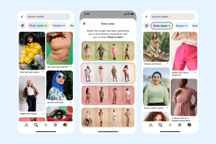 Pinterest begins testing a ‘body type ranges’ tool to make searches more inclusive