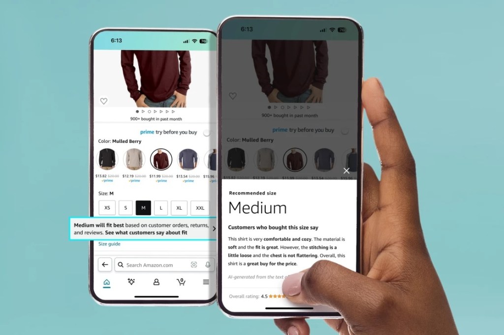 Amazon turns to AI to help customers find clothes that fit when shopping online