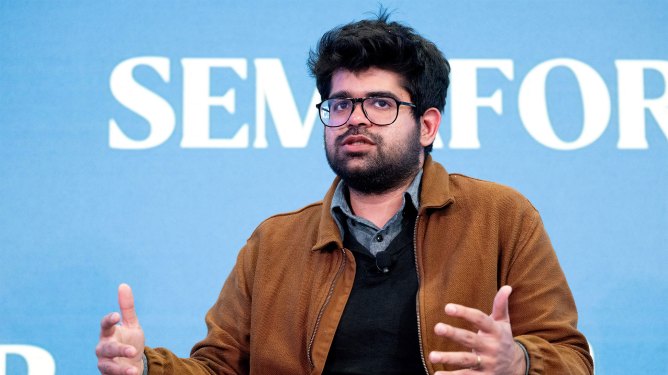 Aravind Srinivas, CEO of Perplexity, speaks during the Semafor 2024 World Economy Summit in Washington, DC in Washington, DC, on April 18, 2024. (Photo by SAUL LOEB/AFP via Getty Images)