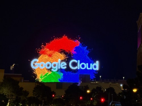 Google Cloud logo on the Sphere