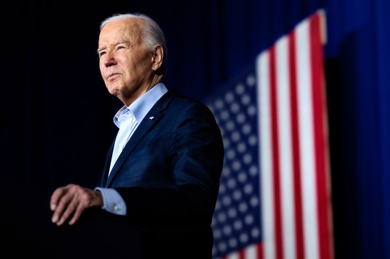 US President Joe Biden during a campaign event at the Scranton Cultural Center at the Masonic Temple in Scranton, Pennsylvania