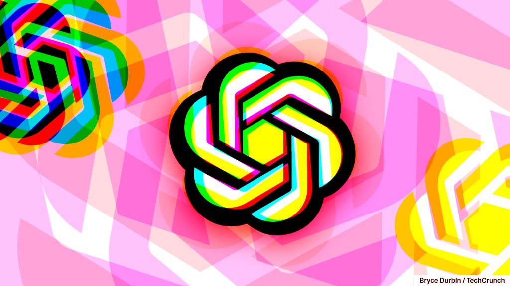 OpenAI logo with spiraling pastel colors (Image Credits: Bryce Durbin / TechCrunch)