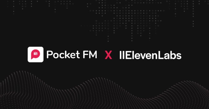 Pocket FM and ElevenLabs logos