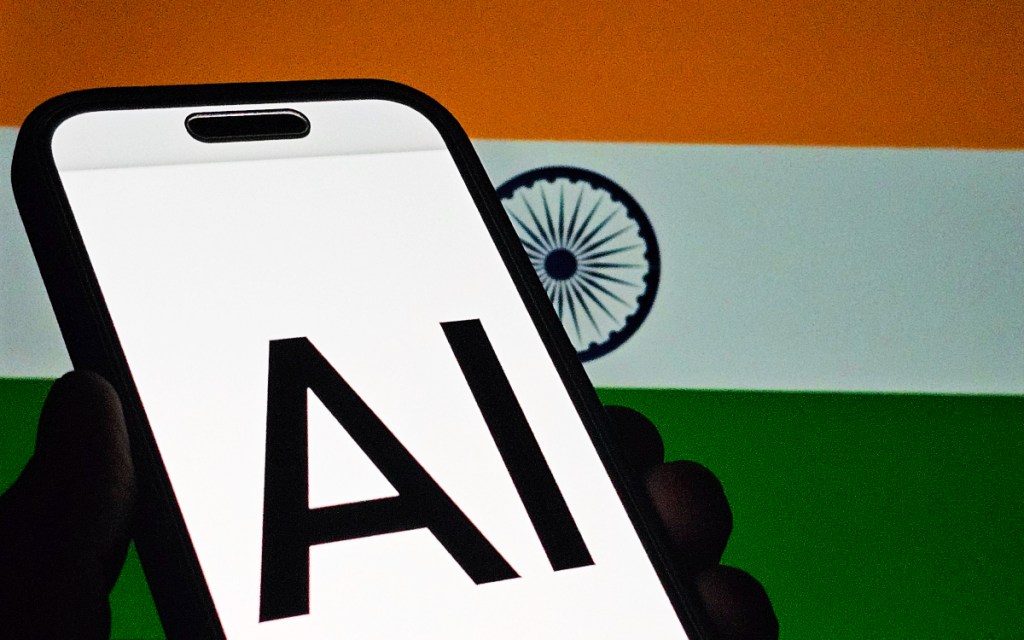 India flag with AI