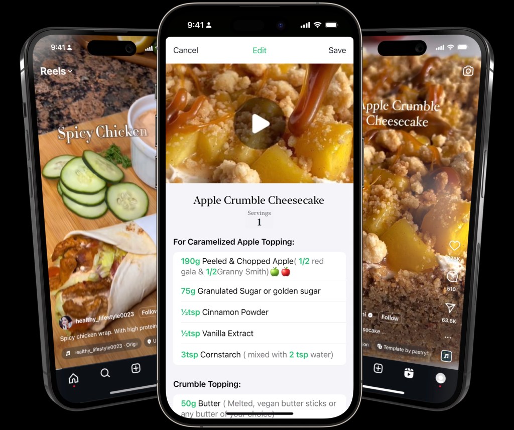 Pestle app displayed on smartphone screens