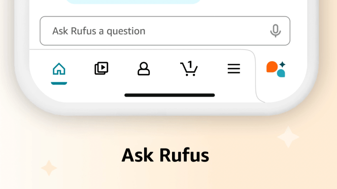 Amazon chatbot Rufus's navigation bar