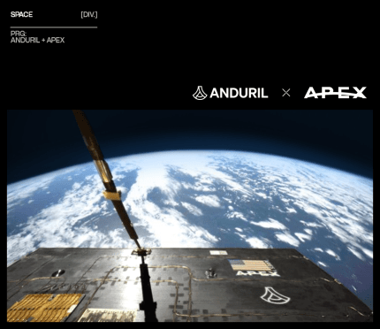 Anduril speeds up launch of defense payloads by buying Apex satellite buses off the shelf