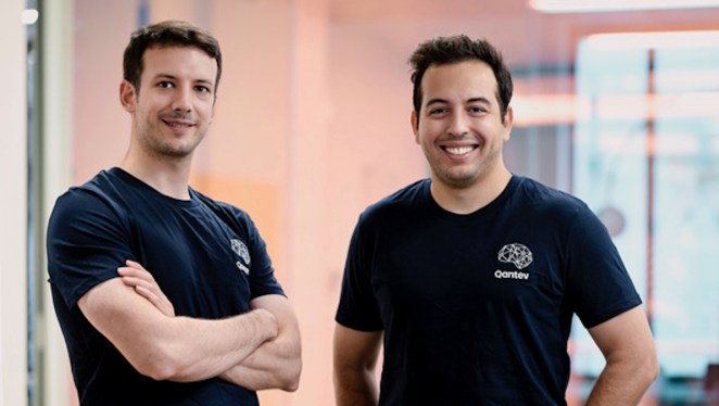 Qantev CTO Hadrien de March (left) and CEO Tarik Dadi