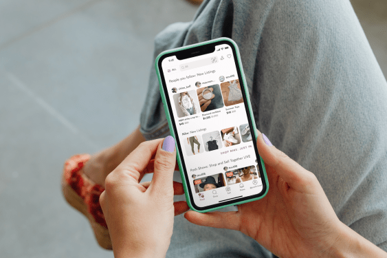 Poshmark app displayed on smartphone