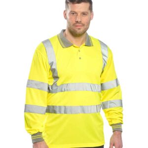 Portwest Hi-Vis Long Sleeve Polo Shirt