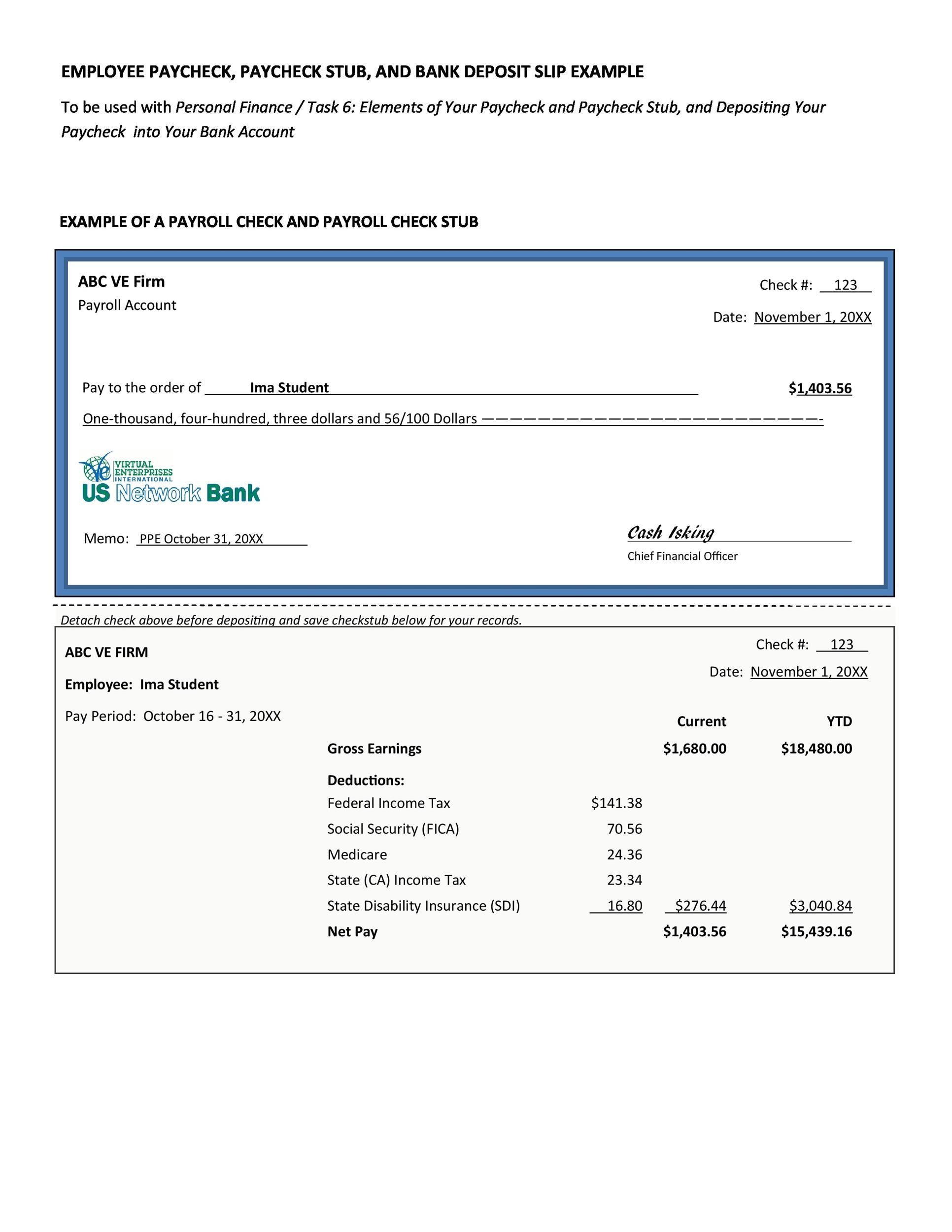 25 Great Pay Stub / Paycheck Stub Templates