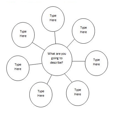 Bubble Map For Writing - World Map