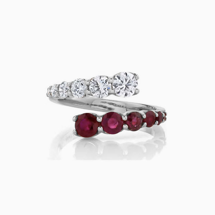 Classic Diamond And Ruby Ring