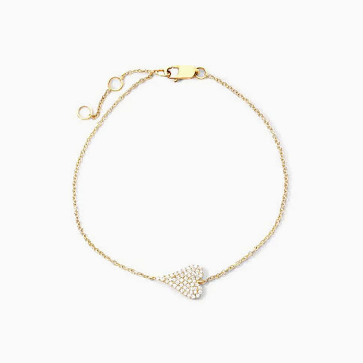 Diamond Heart Chain Bracelet