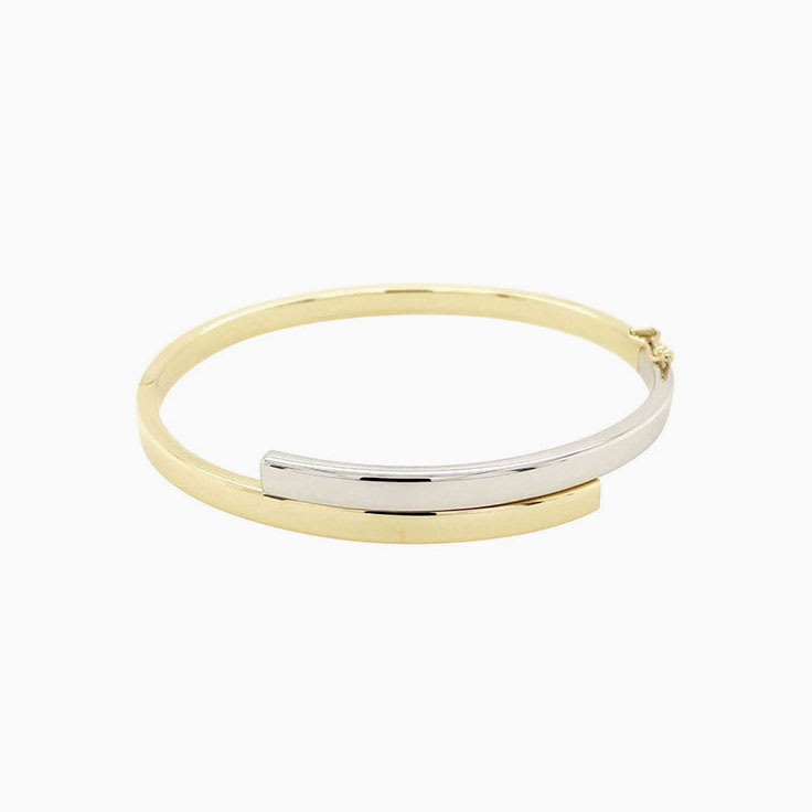 Italian Two Tone Bangle  BI15L