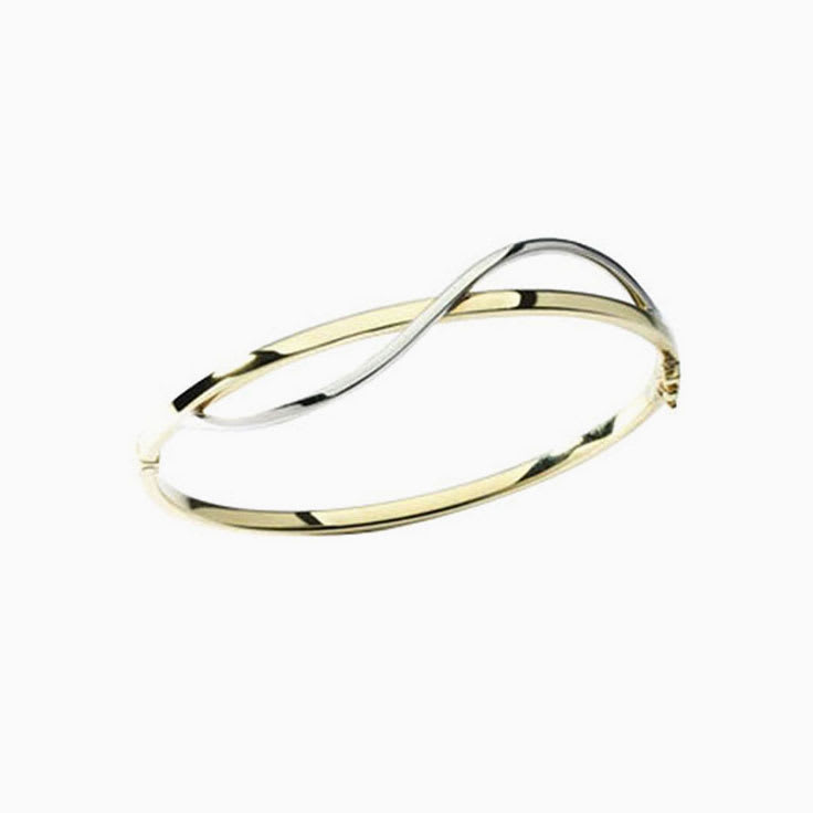 Italian Dual Gold Bangle PE 102 YW