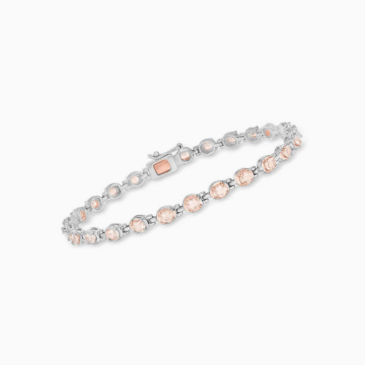 Morganite tennis bracelet