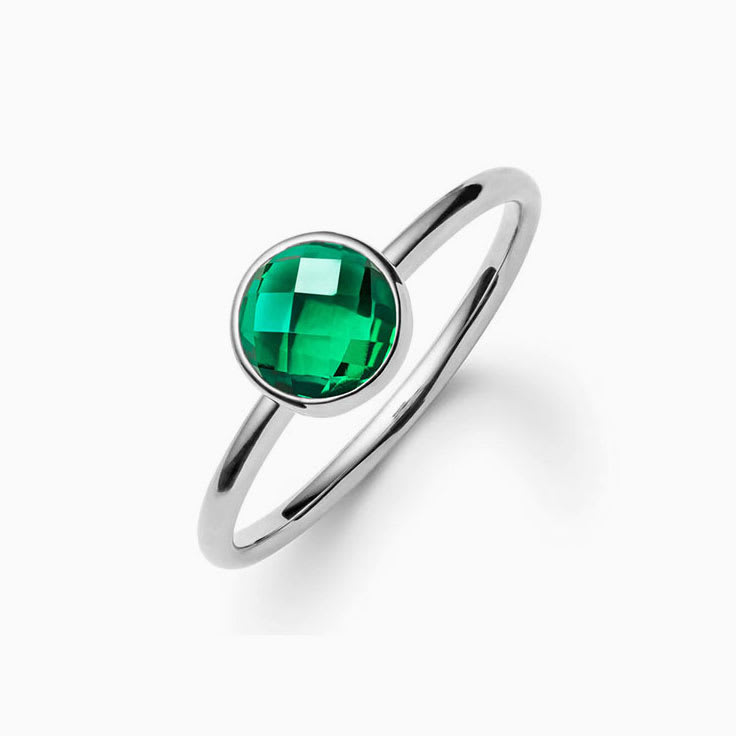 Bezel Set Emerald Ring