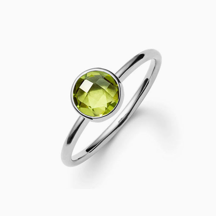 Bezel Set Peridot Ring