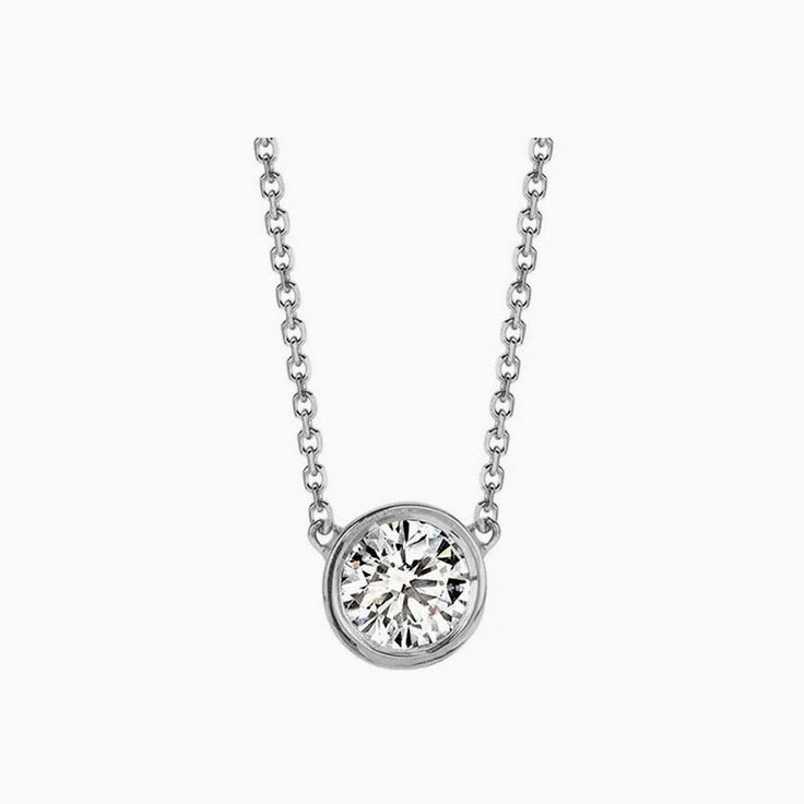 Bezel set diamond pendant