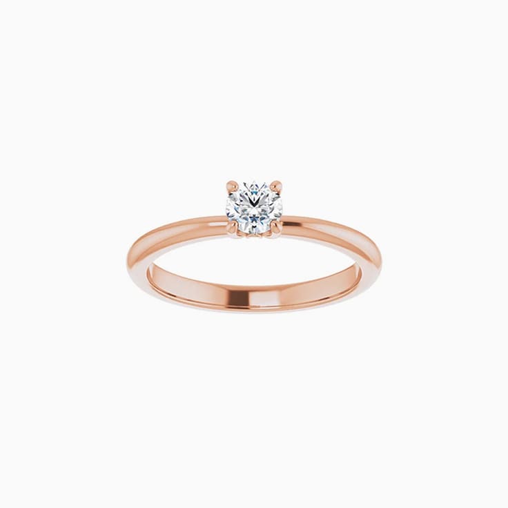 4 prong round engagement ring