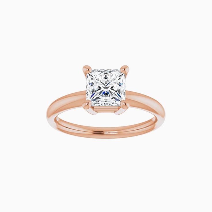 1 carat princess cut solitaire ring