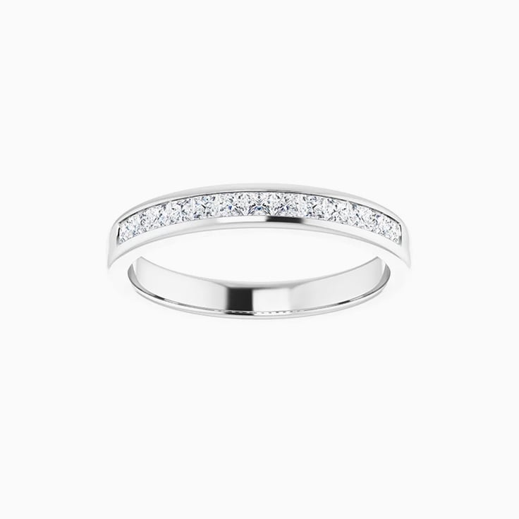 1 carat princess cut diamond wedding band