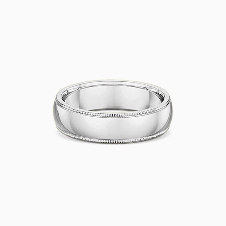 3D platinum male ring