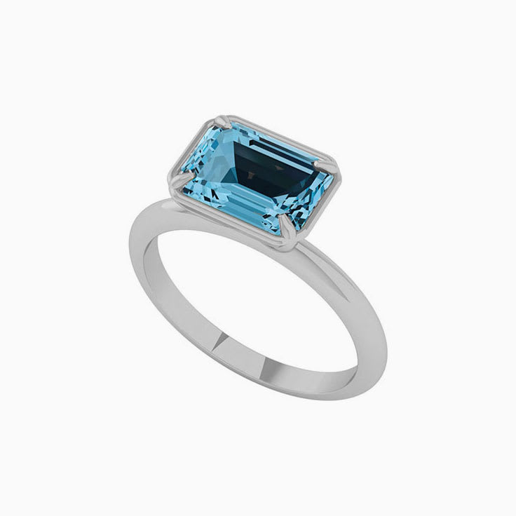 Blue Stone Gold Ring