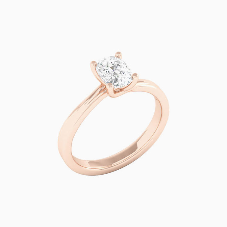 1 Carat Cushion Lab Diamond Engagement Ring