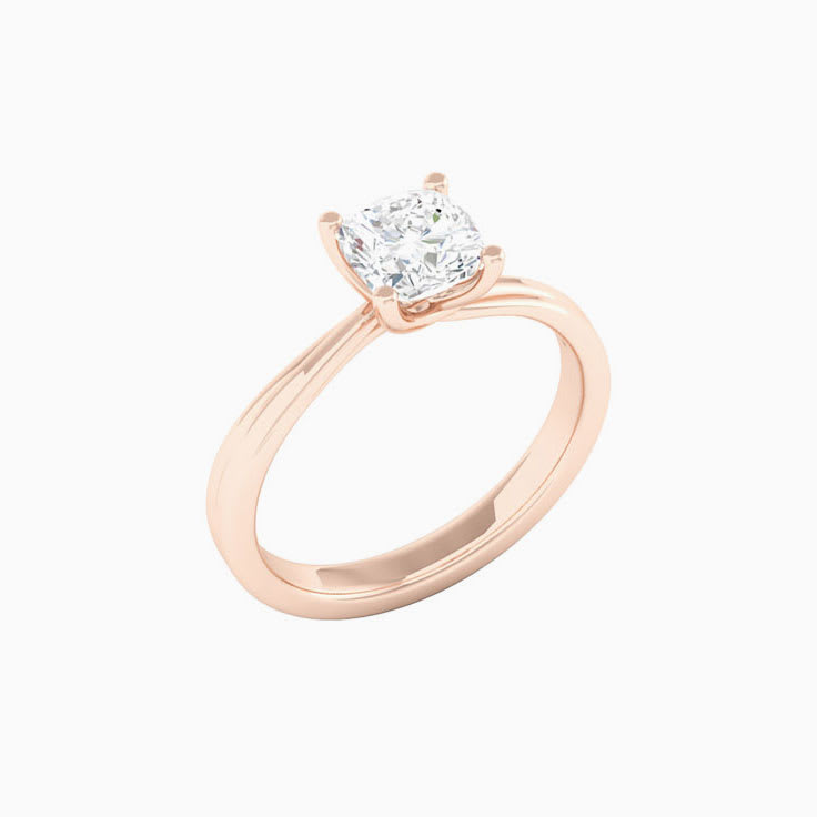 1 Carat Cushion Square Lab Diamond Engagement Ring