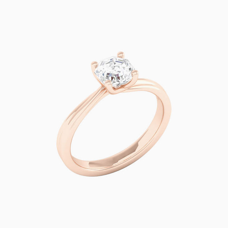 1 Carat Octagan Lab Diamond Engagement Ring