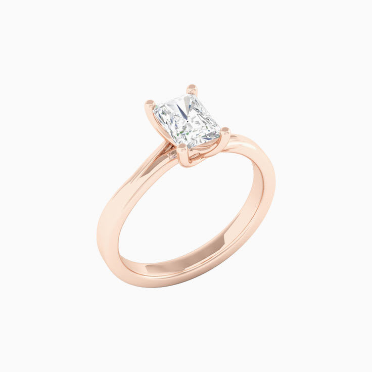 1 Carat Radiant Lab Diamond Engagement Ring