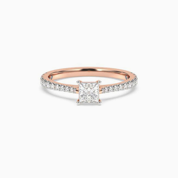 70 points princess cut diamond engagement ring