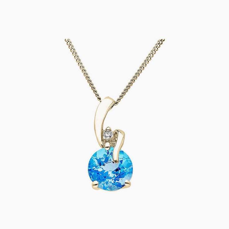 Swiss blue topaz Pendant