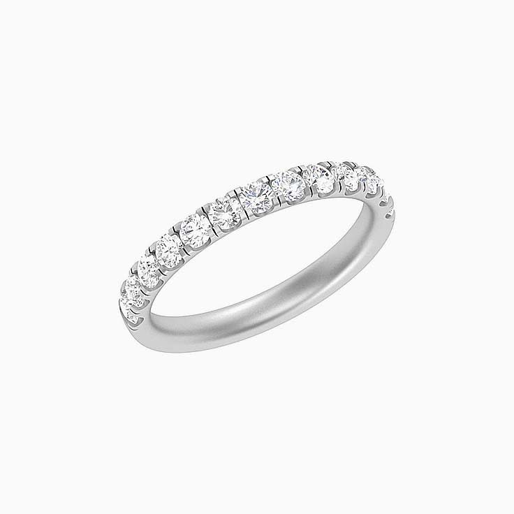 5 points Scalloped Pave Diamond Ring