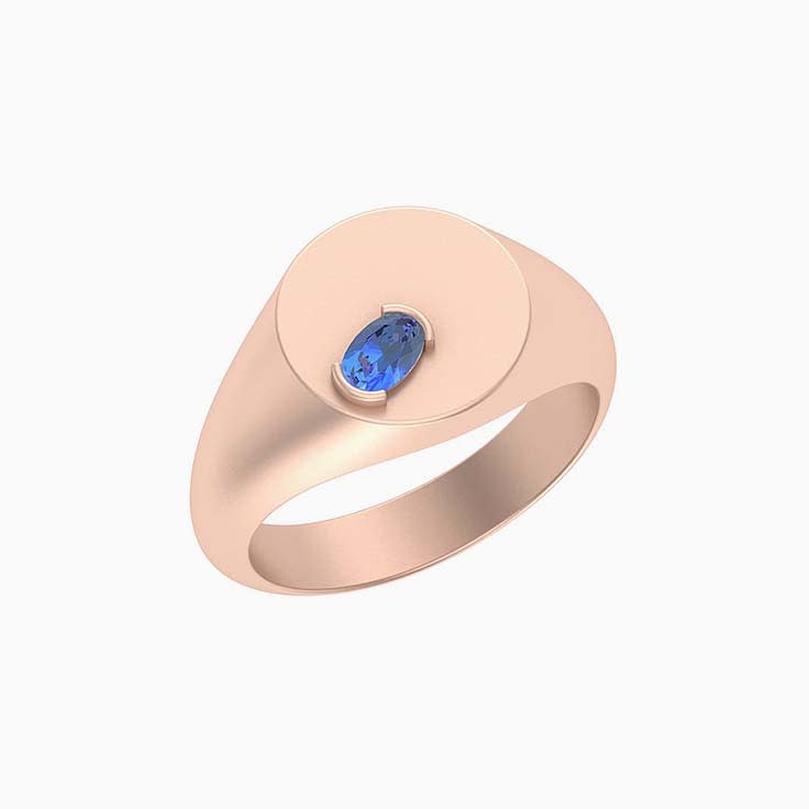 Birthstone signet ring