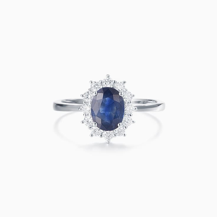 Oval Blue Saphhire Ring