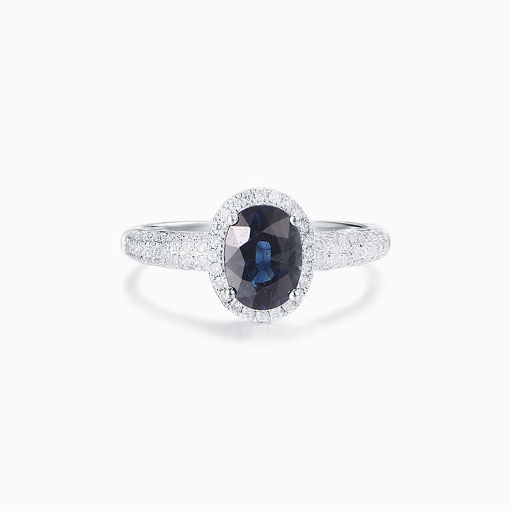 Sapphire On A Pave Band