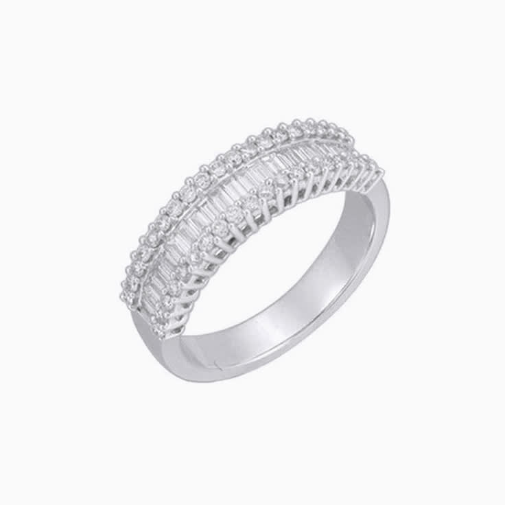 Baguette and Round stack ring 2124