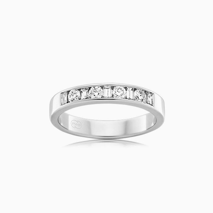 Baguette and Round diamond ring F4254