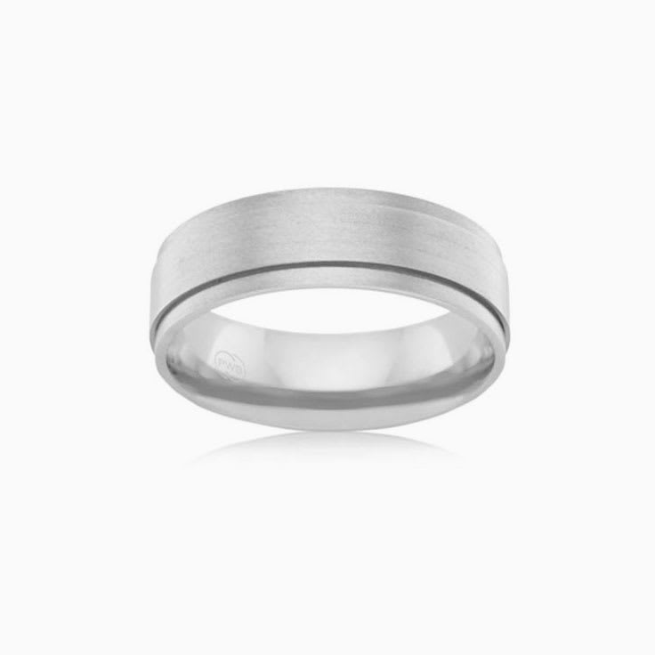 Brushed finish mens ring J1298