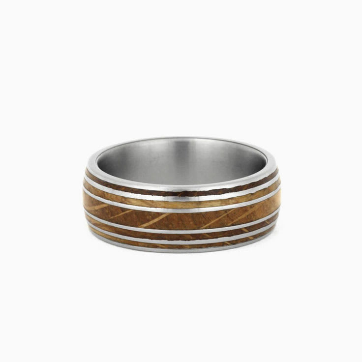 Oak wood whiskey barrel ring