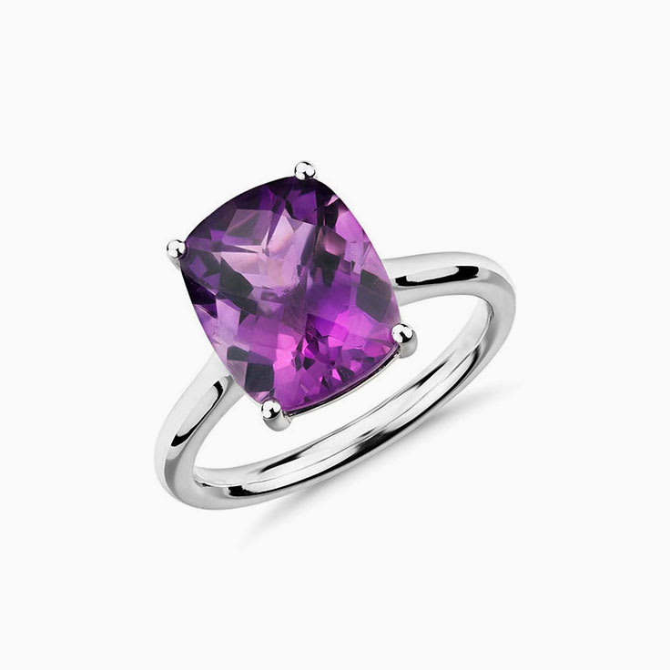 Amethyst on a plain band