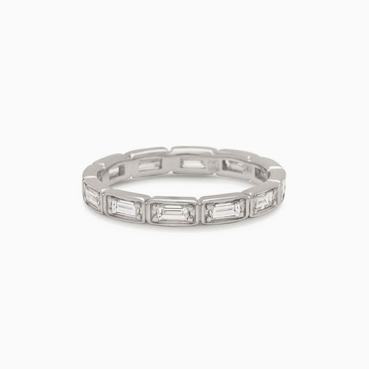 Baguette cut wedding Band