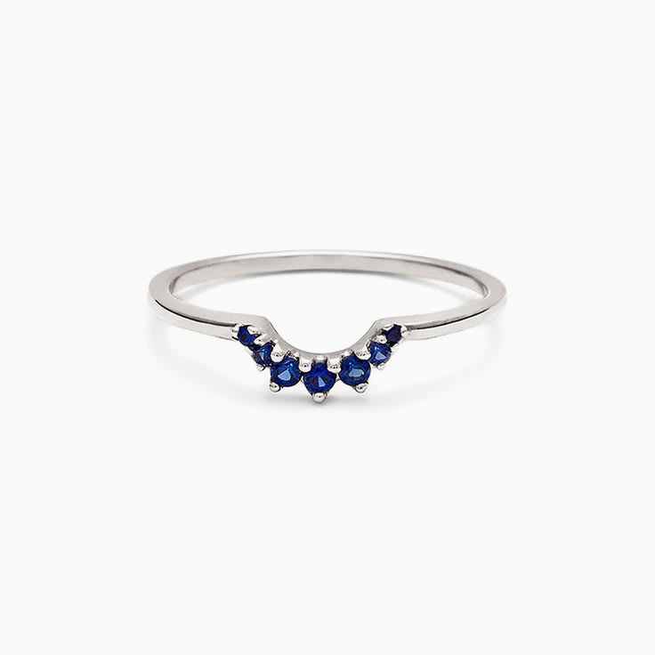 Curve Blue Sapphire ring