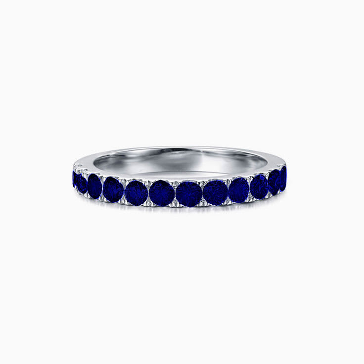 Classic blue sapphire band