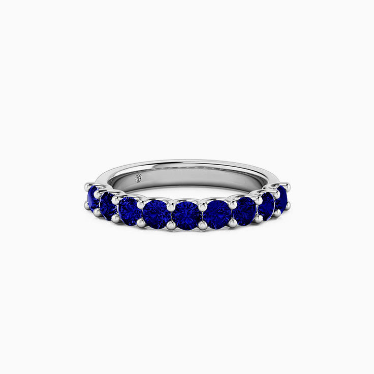 Blue sapphire wedding ring