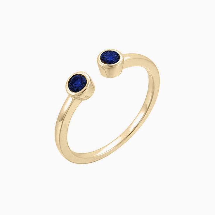 Bezel Set cuff ring